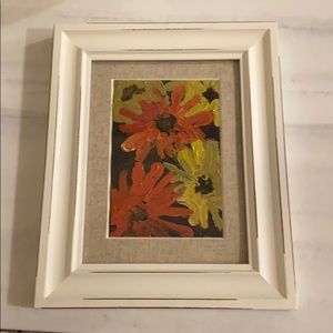 Framed flower painting